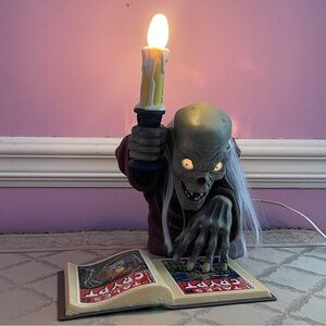 1996 Tales from the Crypt keeper candelabra light up candle decor vintage